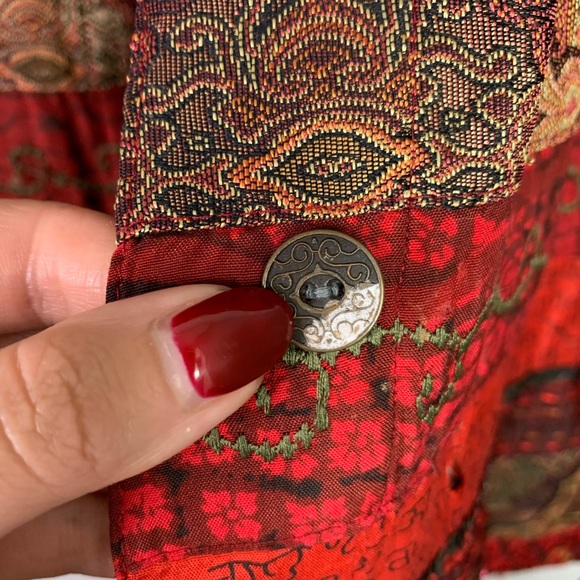 Chicos Striped Embroidered Jacket - Picture 3 of 7